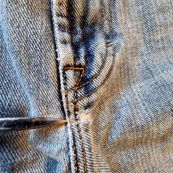 American Eagle Jeans Mens Size 33 Bootcut Y2K Distressed Grunge - Picture 5 of 16